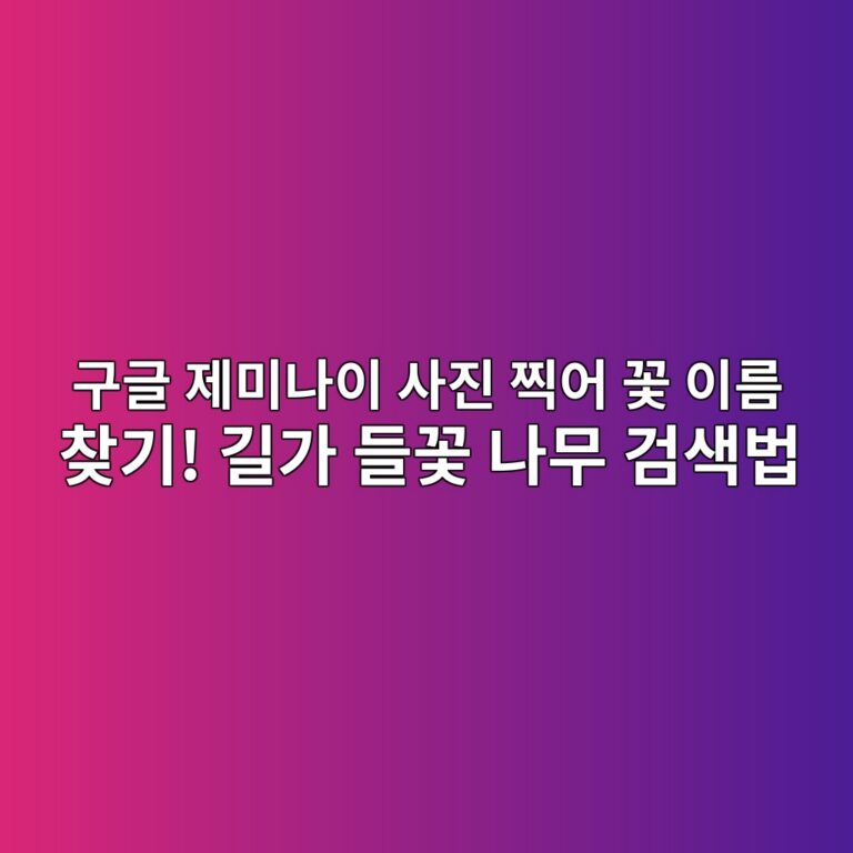 구글 제미나이 사진 찍어 꽃 이름 찾기! 길가 들꽃 나무 검색법 7 eab5aceab880 eca09cebafb8eb8298ec9db4 ec82aceca784 ecb08dec96b4 eabd83 ec9db4eba684 ecb0beeab8b0 eab8b8eab080 eb93a4eabd83 eb8298ebacb4 1792803086
