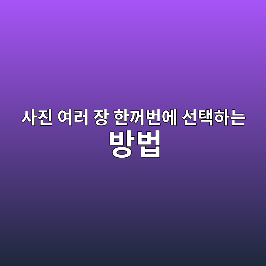 사진 여러 장 한꺼번에 선택하는 방법 1 ec82aceca784 ec97aceb9fac ec9ea5 ed959ceababcebb288ec9790 ec84a0ed839ded9598eb8a94 ebb0a9ebb295 1792715150
