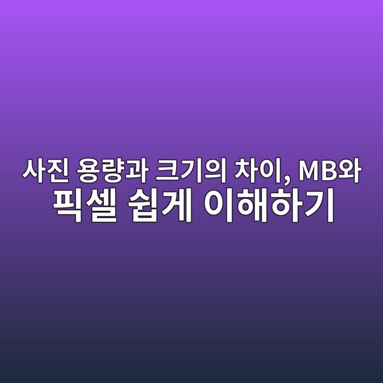 사진 용량과 크기의 차이, MB와 픽셀 쉽게 이해하기 10 ec82aceca784 ec9aa9eb9f89eab3bc ed81aceab8b0ec9d98 ecb0a8ec9db4 mbec9980 ed94bdec8580 ec89bdeab28c ec9db4ed95b4ed9598eab8b0 1792586153