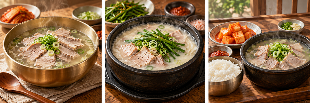 돼지국밥 맛집 서울 15곳 4 세 가지 돼지국밥 한상 1