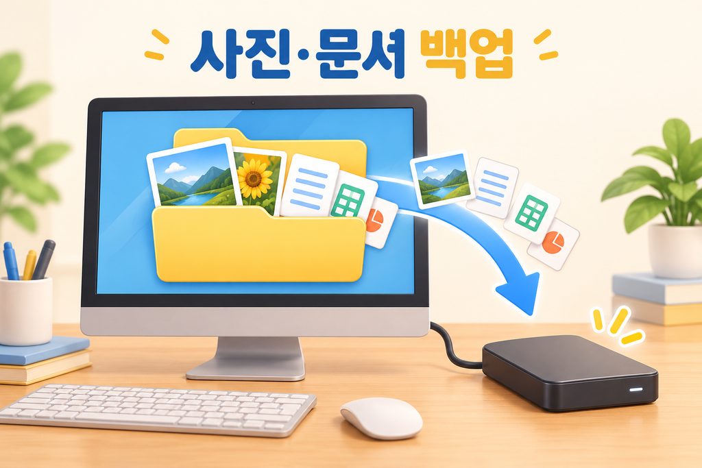 컴퓨터 사진과 문서 백업하는 방법 2 외장 드라이브로 사진·문서 백업
