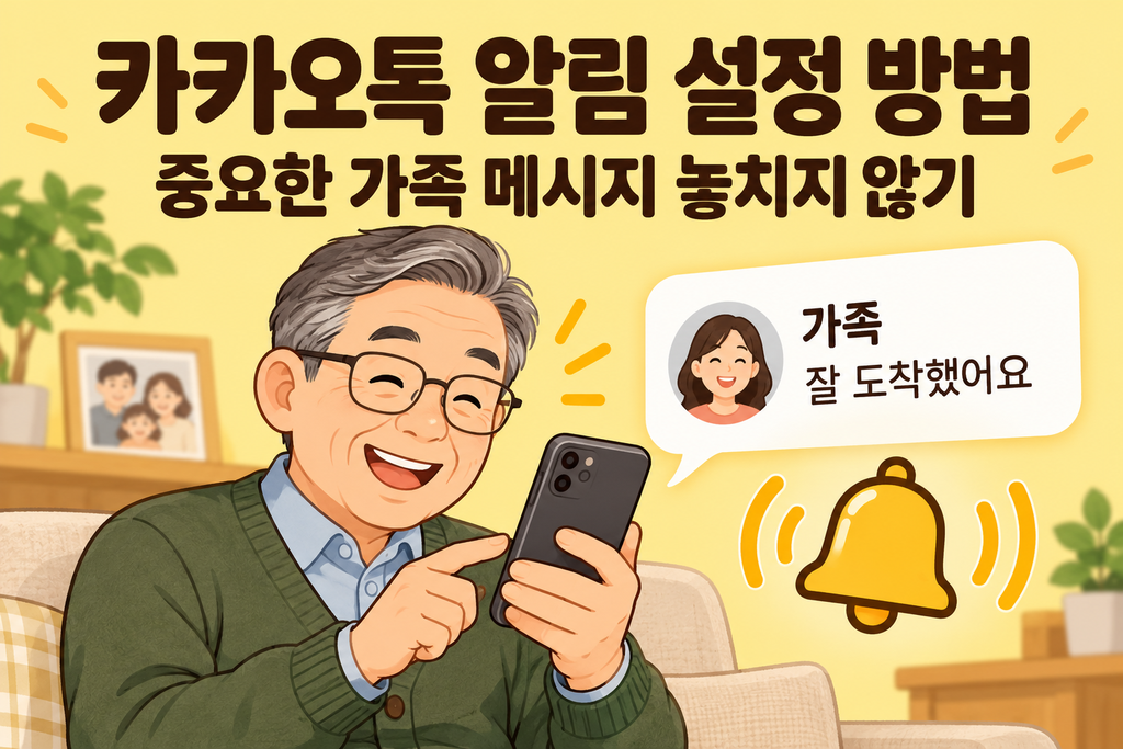 카카오톡 알림 설정 방법-50·60 2 카카오톡 가족 알림 설정 안내