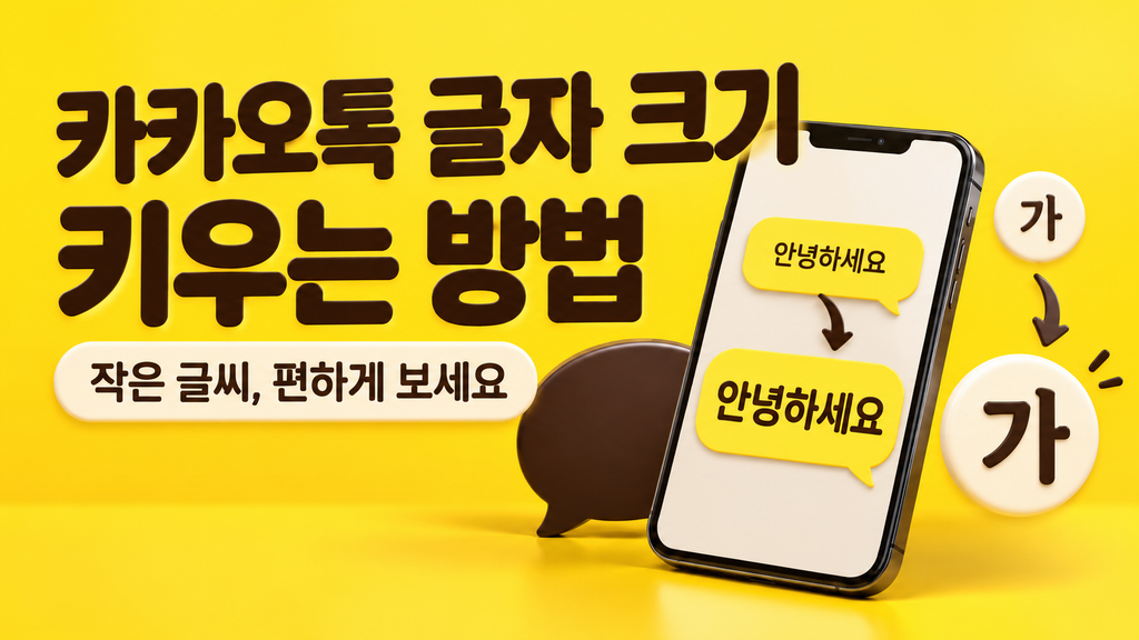 카카오톡 글자 크기 키우는 방법-60대,시니어 2 카카오톡 글자 크기 키우기