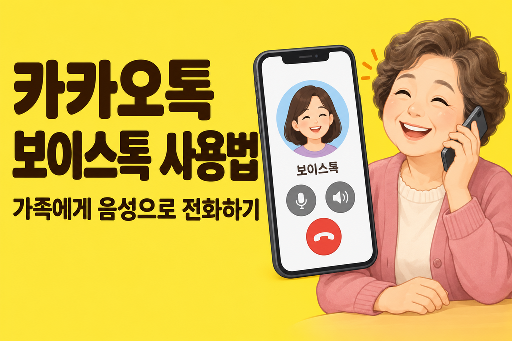카카오톡 보이스톡 사용법-60대,시니어 2 카카오톡 보이스톡 쉽게 배우기