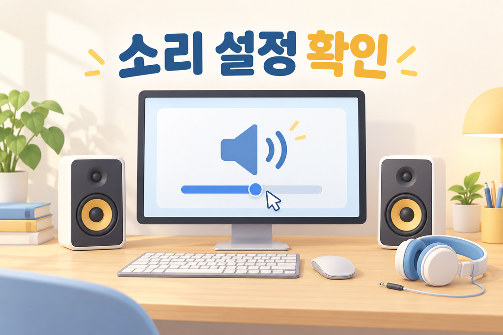 컴퓨터 소리가 안 날 때 확인할 순서 2 컴퓨터 소리 설정 확인하기
